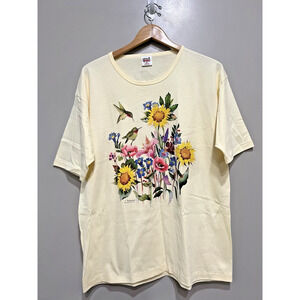 Vintage Artsy ,Y2k,Boho Preshrunk T-Shirt Yellow USA Single Stitch Anvil XL